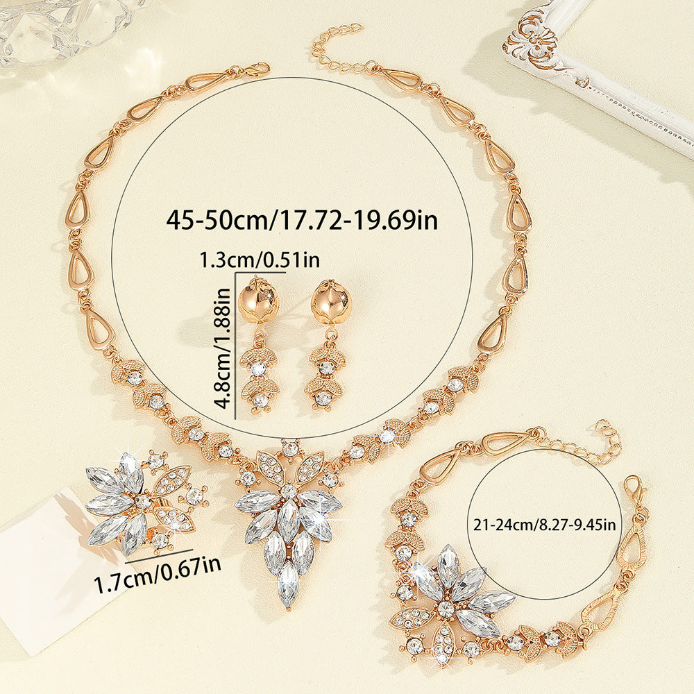 Women's Fashion Horse Eye Ornament Four-piece Set