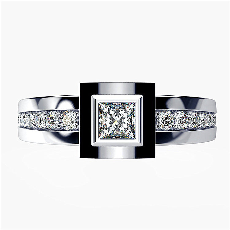 Fashion Creative Geometric Square Ring
