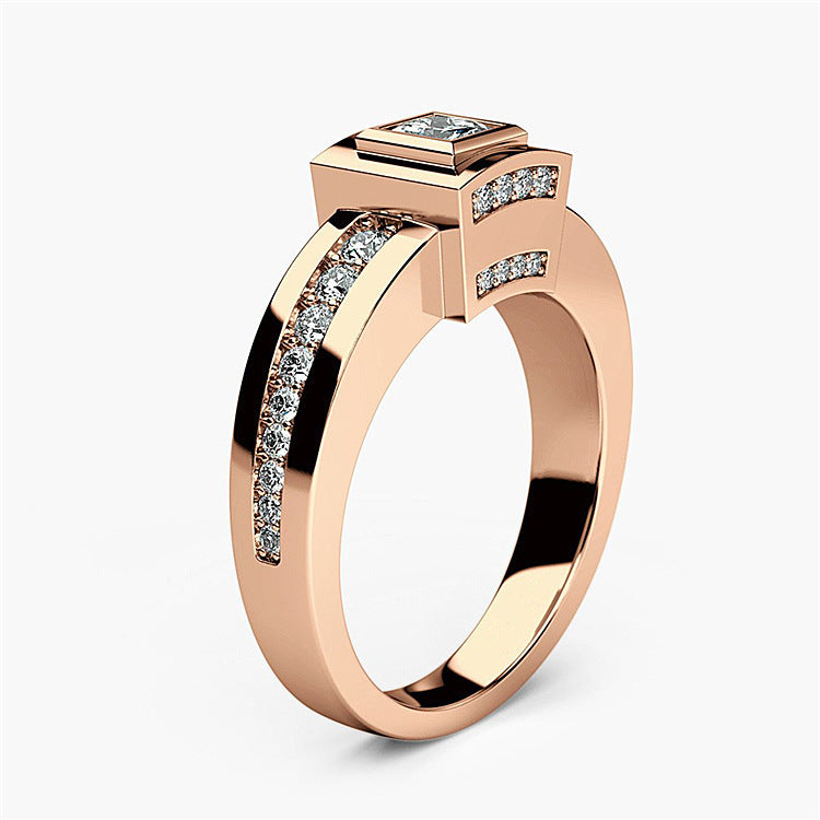 Fashion Creative Geometric Square Ring