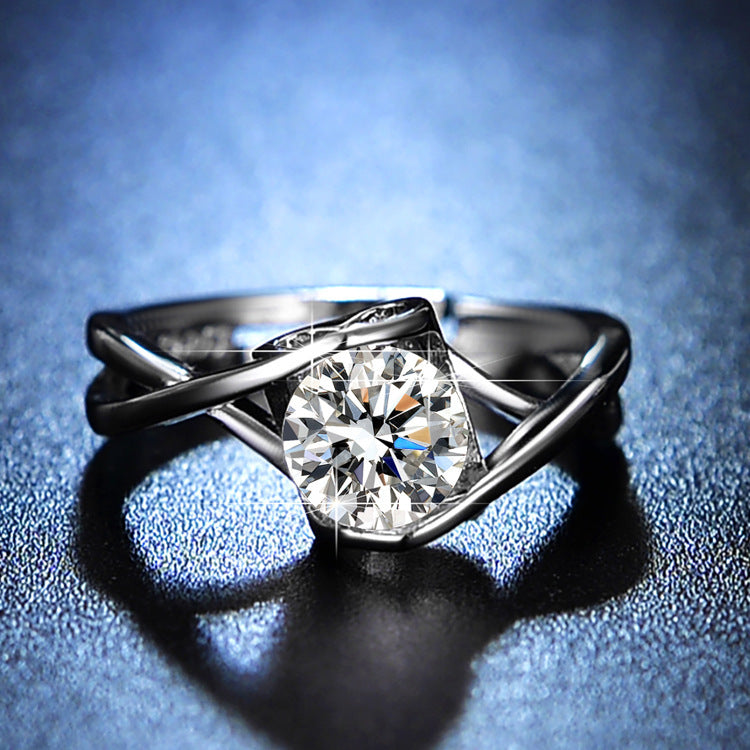 Moissanite 1 Karat Angel Kiss Ring