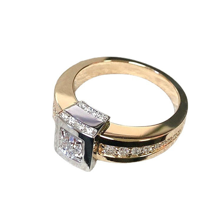 Fashion Creative Geometric Square Ring