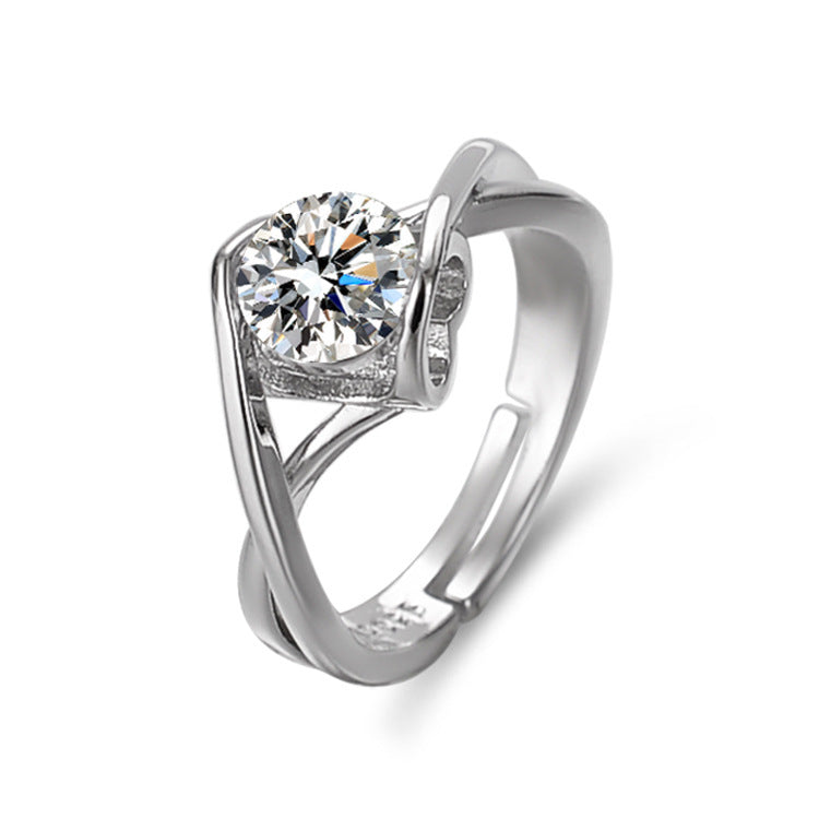 Moissanite 1 Karat Angel Kiss Ring