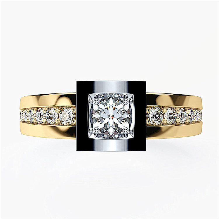 Fashion Creative Geometric Square Ring