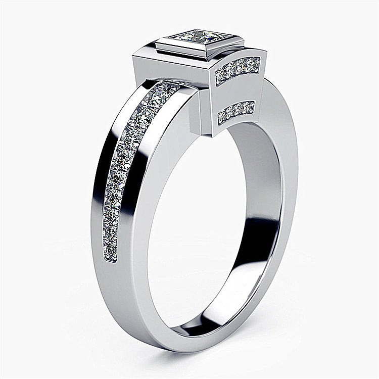 Fashion Creative Geometric Square Ring