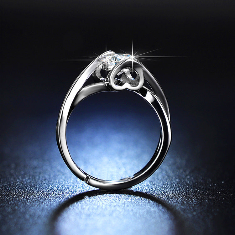 Moissanite 1 Karat Angel Kiss Ring