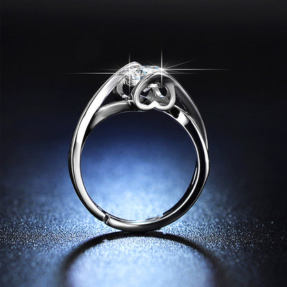 Moissanite 1 Karat Angel Kiss Ring